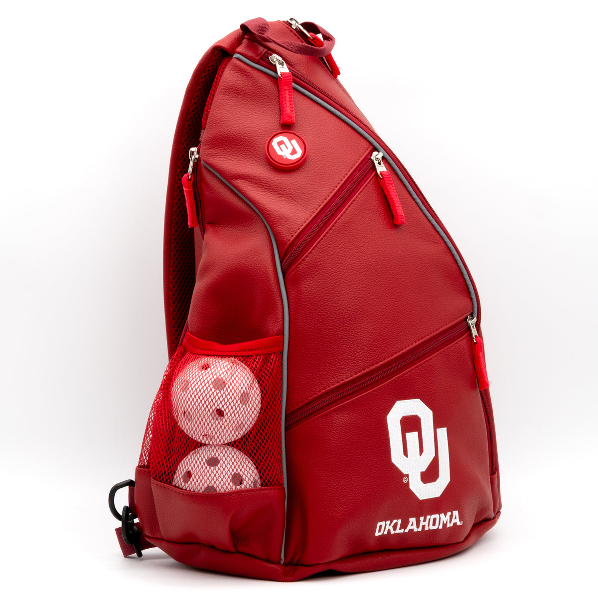 Oklahoma Sooners PU leather backpack by Team Golf, view 3
