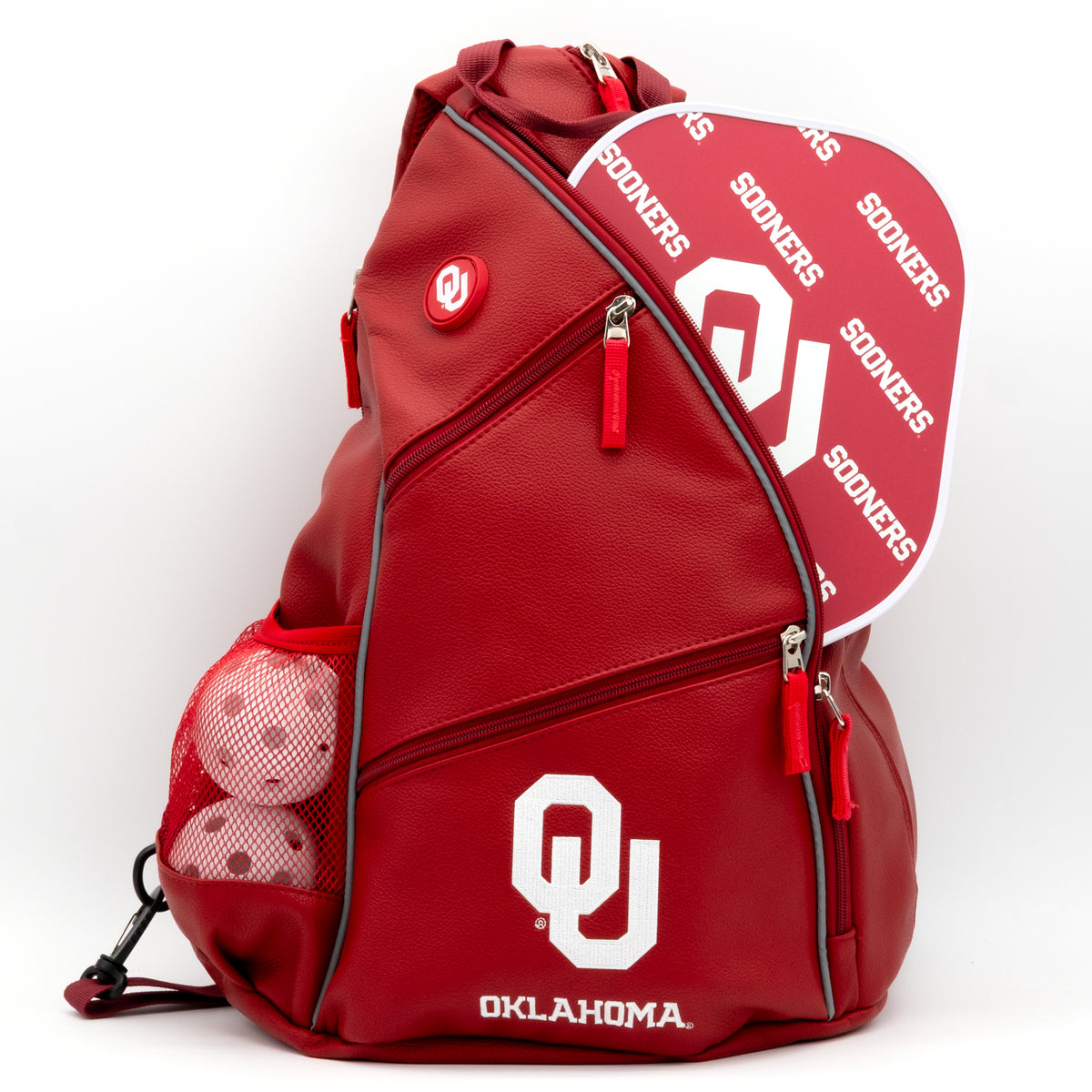 Oklahoma Sooners PU leather backpack by Team Golf, view 4