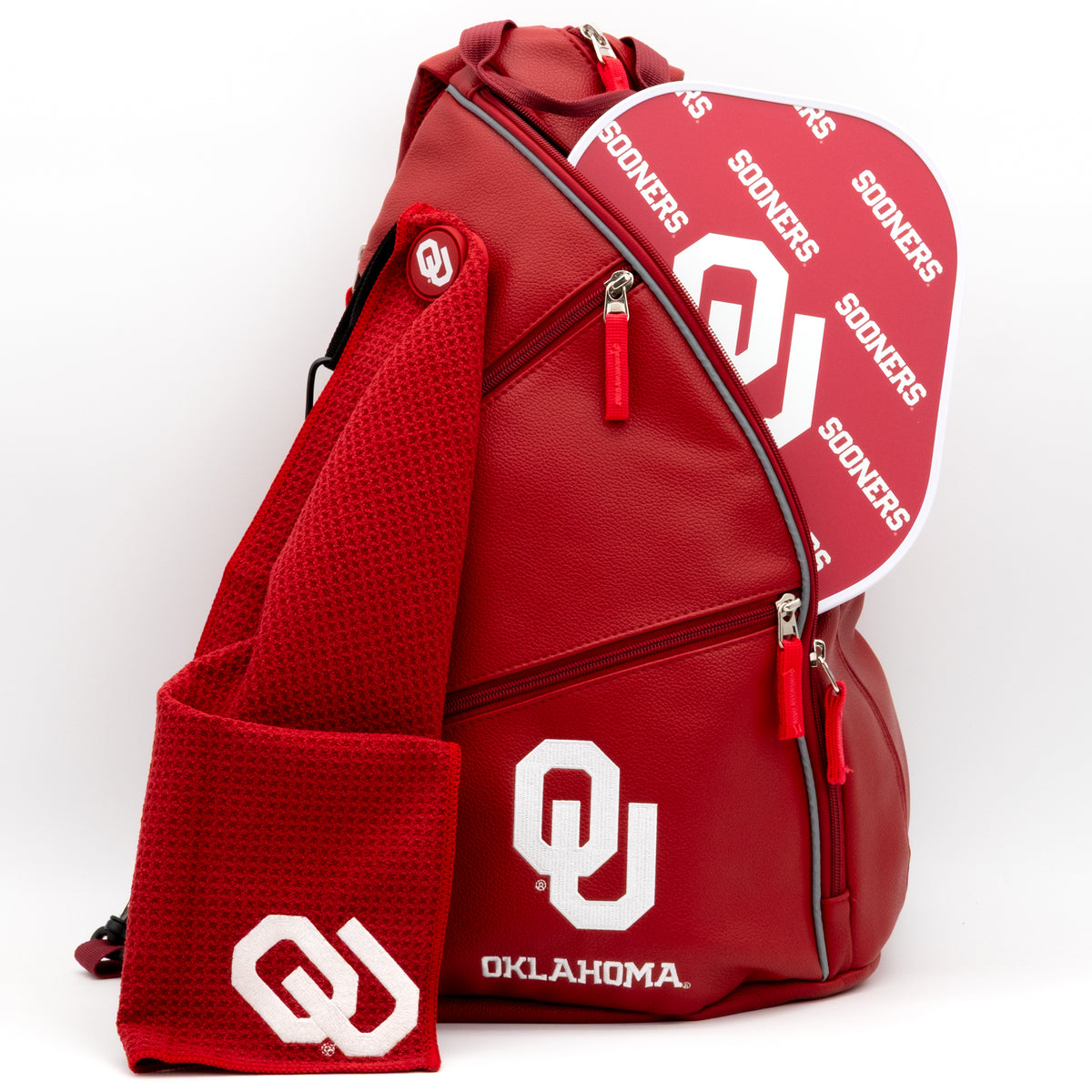 Oklahoma Sooners PU leather backpack by Team Golf, view 5