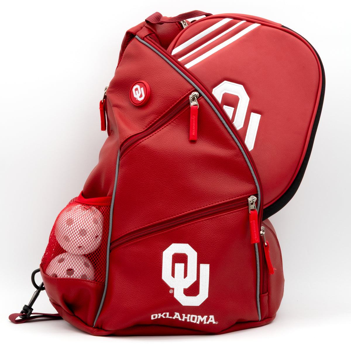 Oklahoma Sooners PU leather backpack by Team Golf, view 6