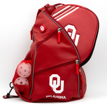 Oklahoma Sooners PU leather backpack by Team Golf, view 6