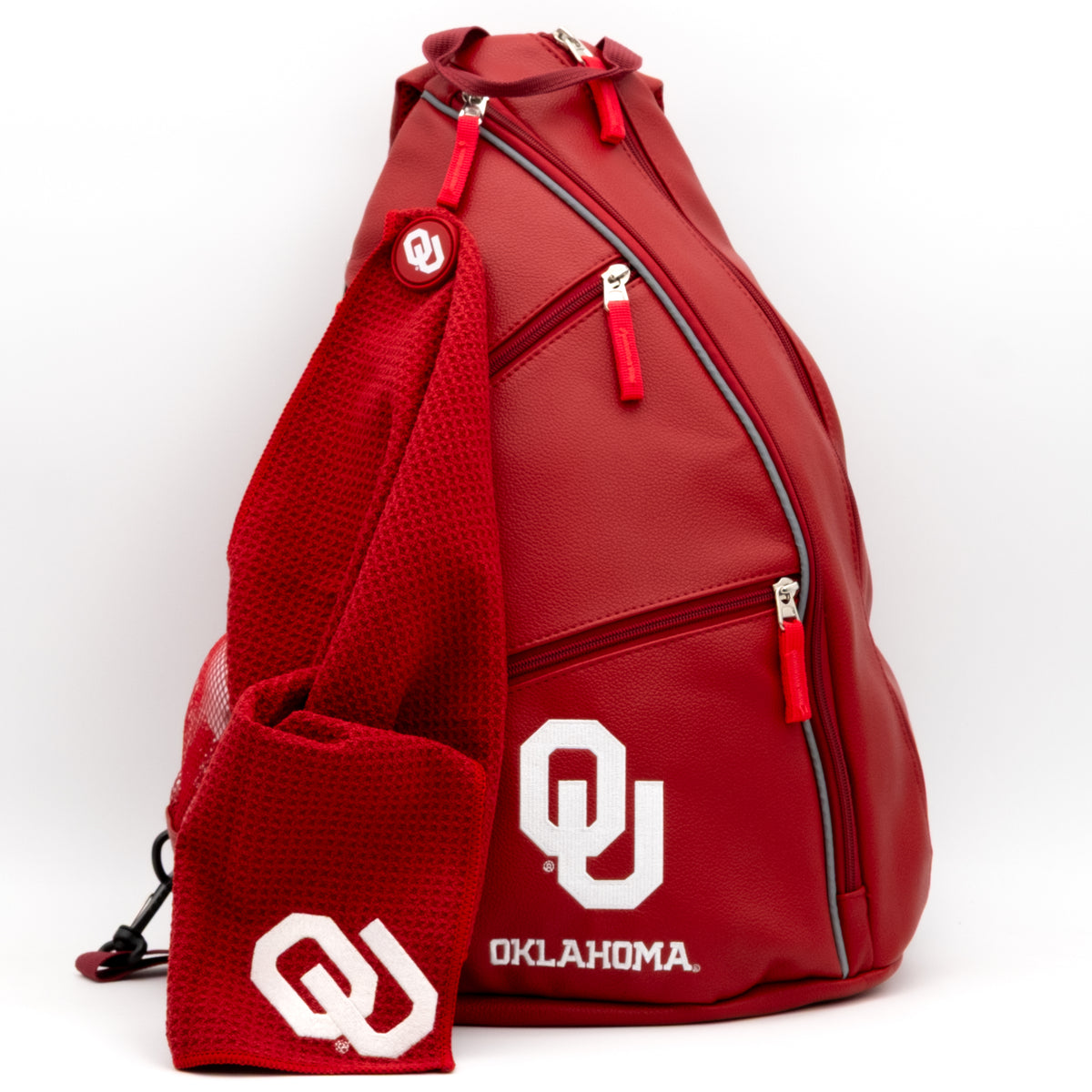 Oklahoma Sooners PU leather backpack by Team Golf, view 8