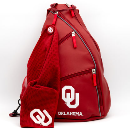 Oklahoma Sooners PU leather backpack by Team Golf, view 8