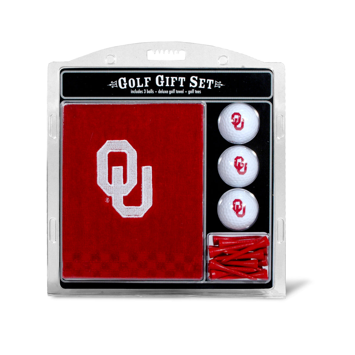 Oklahoma Sooners Embroidered Towel Golf Gift Set