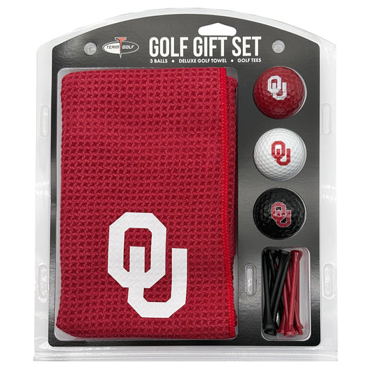 Oklahoma Sooners Microfiber Towel Golf Gift Set - Club Rehab
