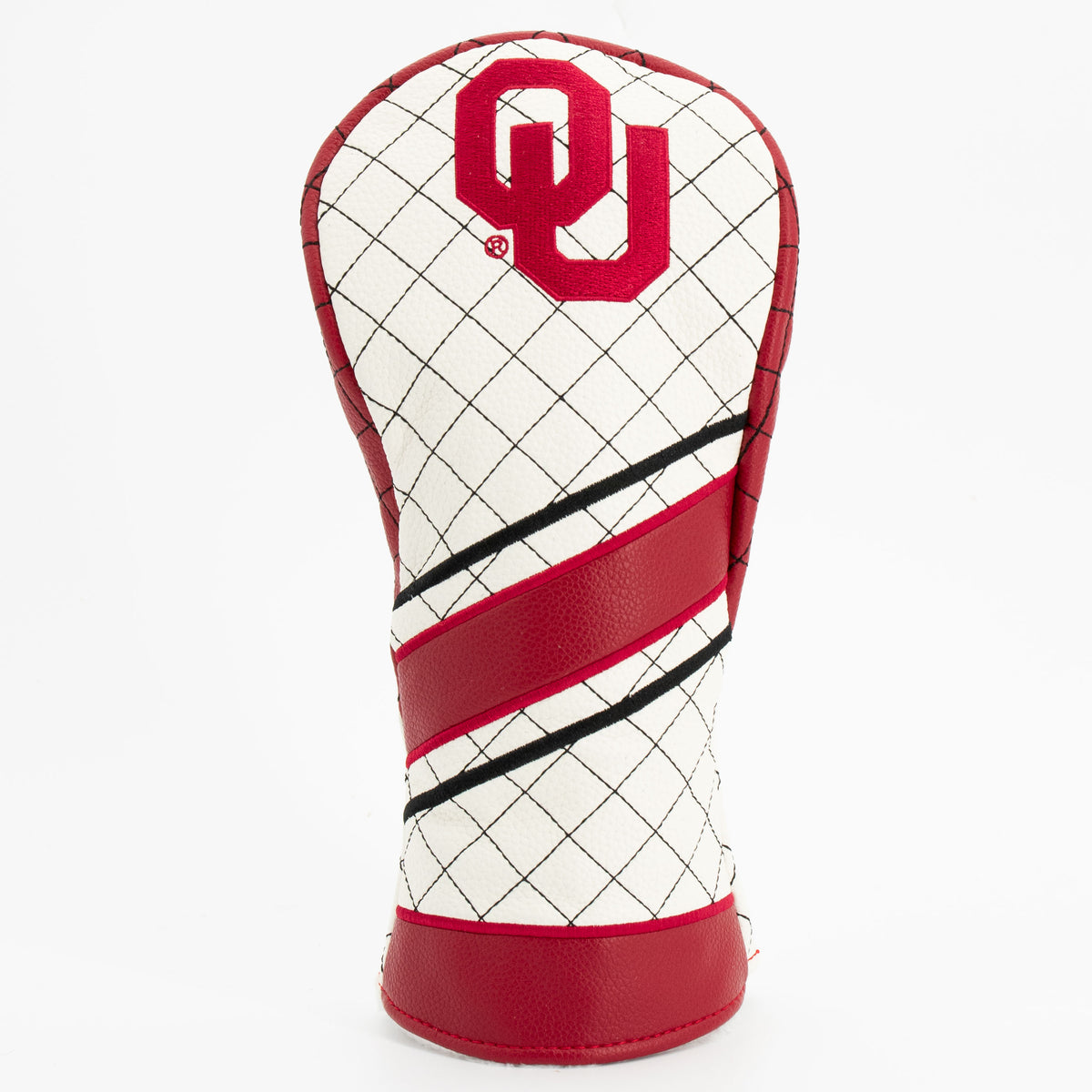 Oklahoma Sooners Striped Quilted Fairway Headcover, front view