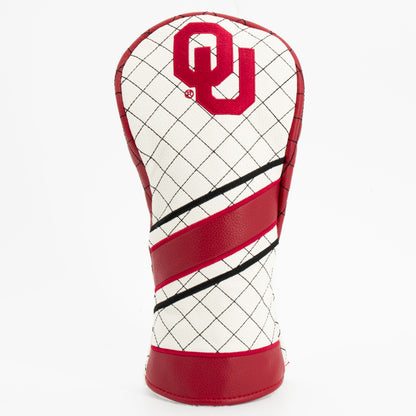 Oklahoma Sooners Striped Quilted Fairway Headcover, front view