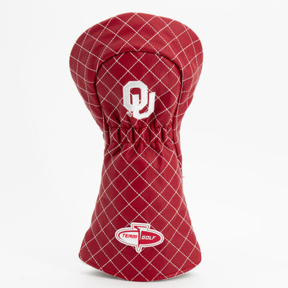 Oklahoma Sooners Solid Quilted Driver Headcover, back view