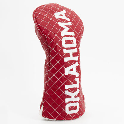 Oklahoma Sooners Solid Quilted Driver Headcover, angled view