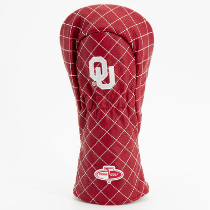 Oklahoma Sooners Solid Quilted Fairway Headcover, back view