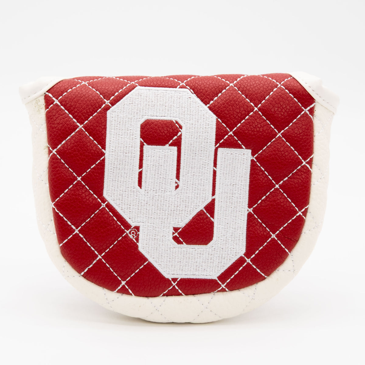 Oklahoma Sooners Solid Quilted Mallet Putter Cover, front view