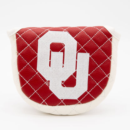 Oklahoma Sooners Solid Quilted Mallet Putter Cover, front view
