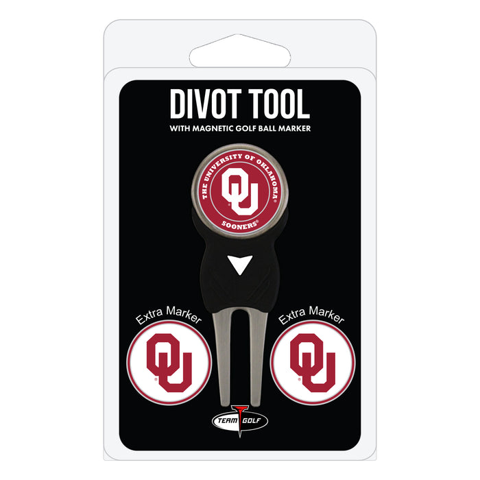 Oklahoma Sooners divot repair tool and three ball markers