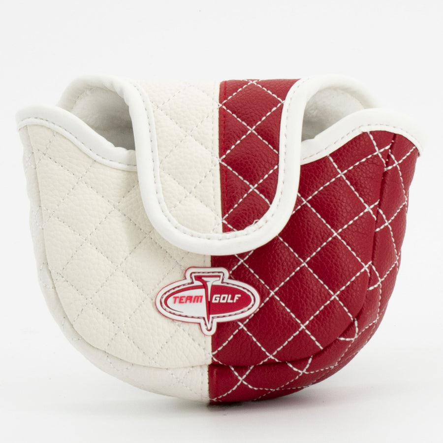 Oklahoma Sooners split quilted mallet putter cover, back view