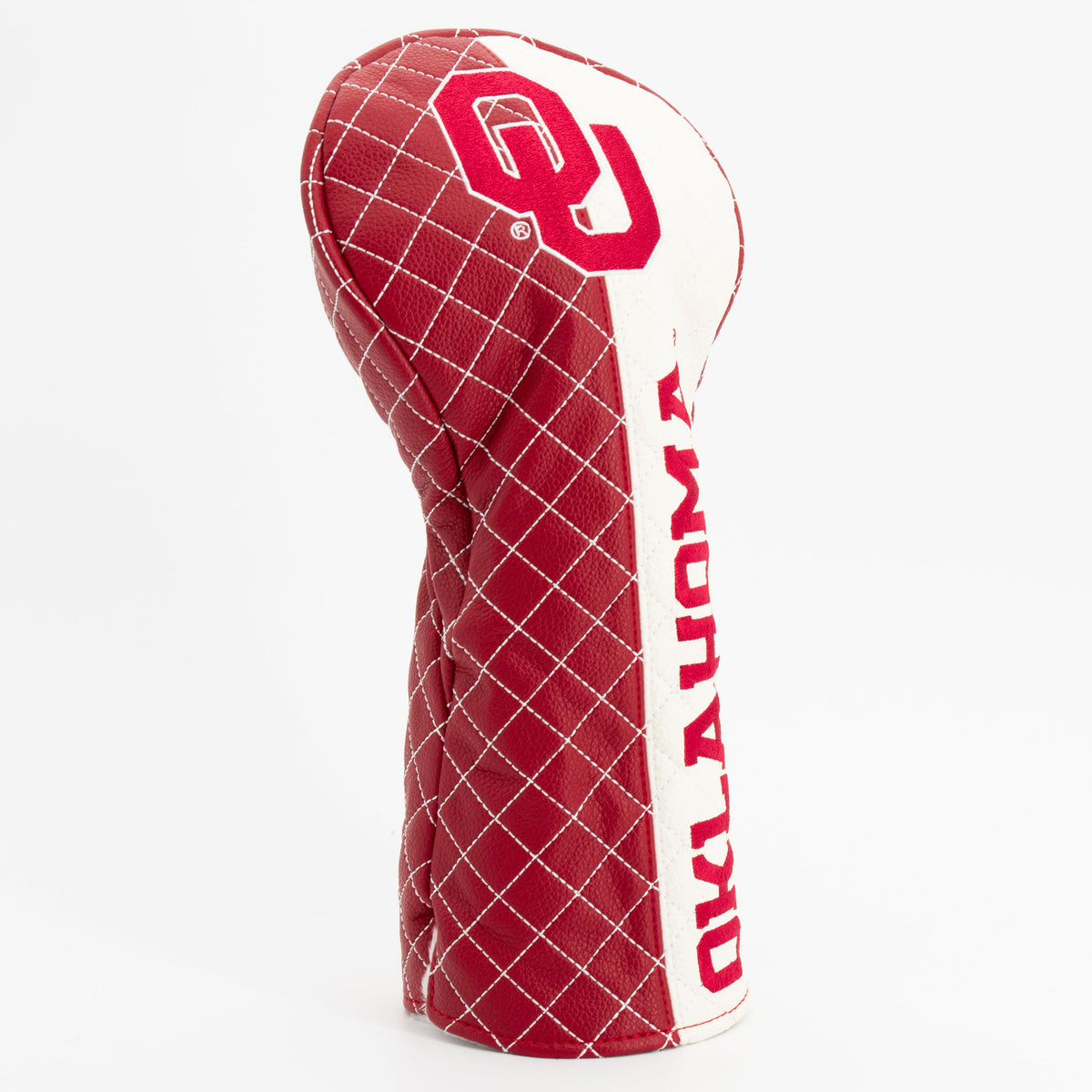 Oklahoma Sooners Split Quilted Driver Headcover, angled view