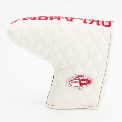 Oklahoma Sooners Split Quilted Blade Putter Cover, back view