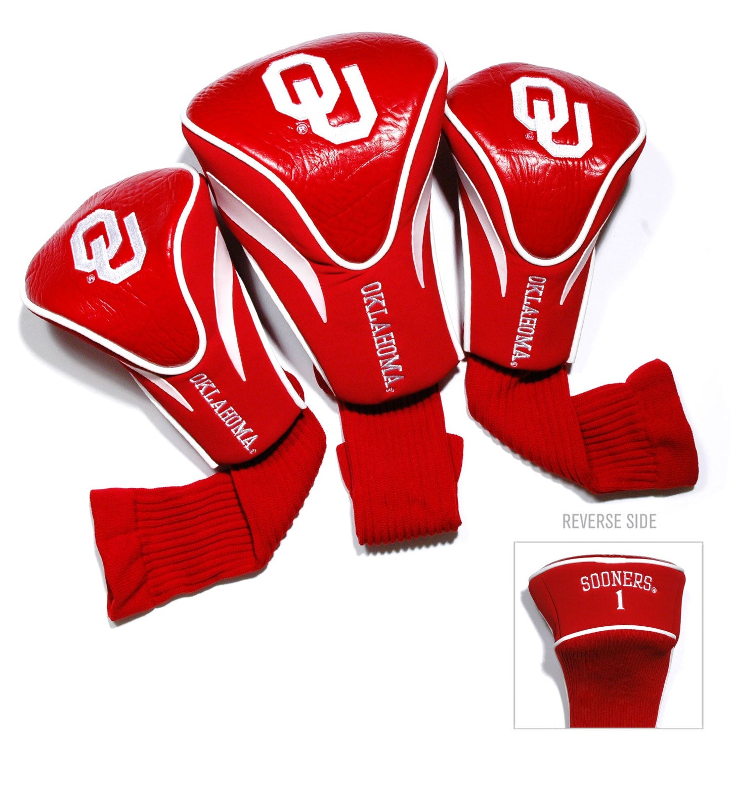 Oklahoma Sooners 3 Pack Contour Sock Headcovers - Club Rehab