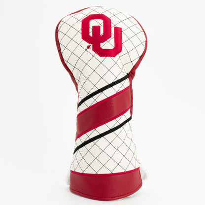 Oklahoma Sooners Striped Quilted Driver Headcover, front view