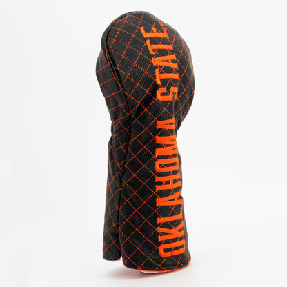 Oklahoma State Cowboys Solid Quilted Driver Headcover, angled view