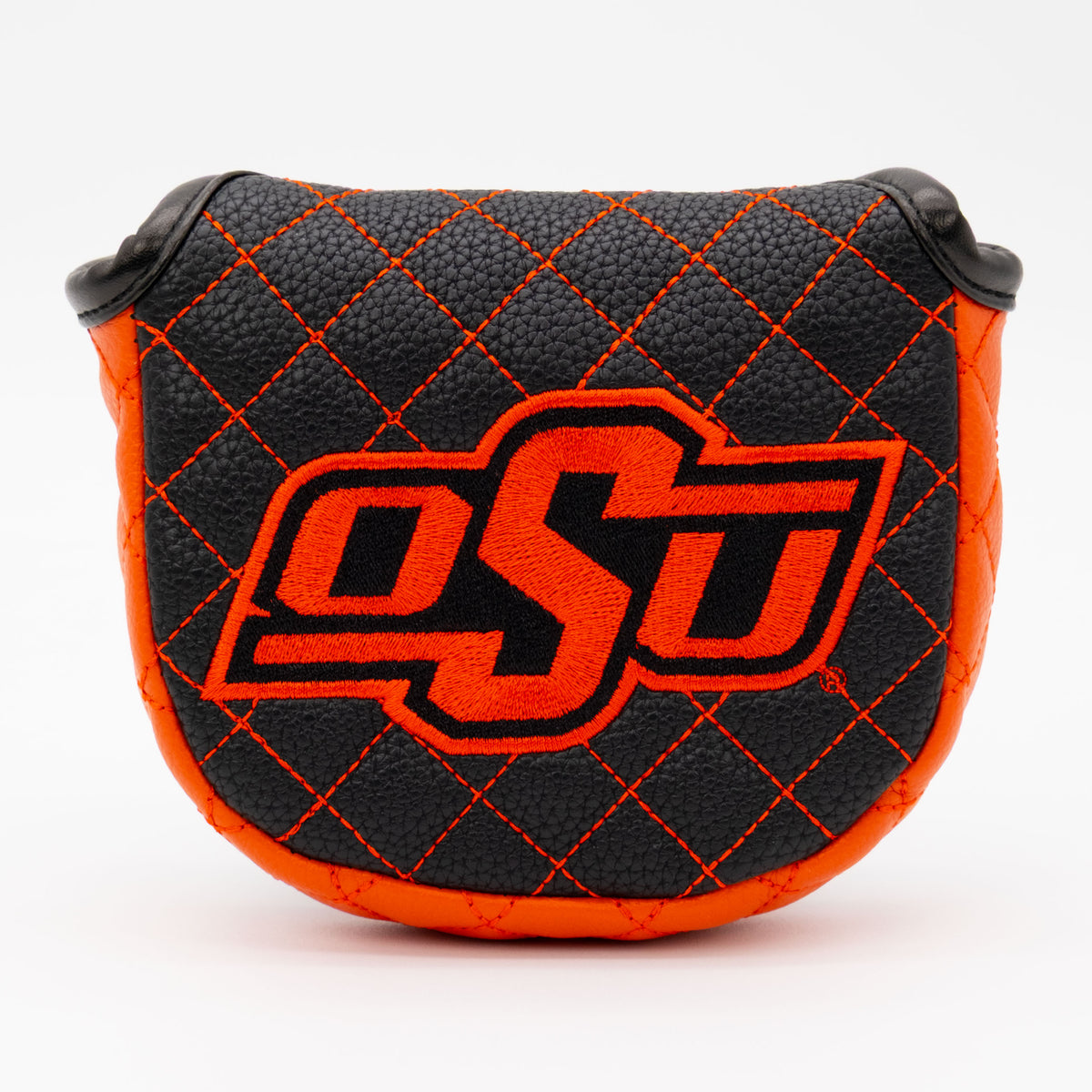 Oklahoma State Cowboys Solid Quilted Mallet Putter Cover, front view