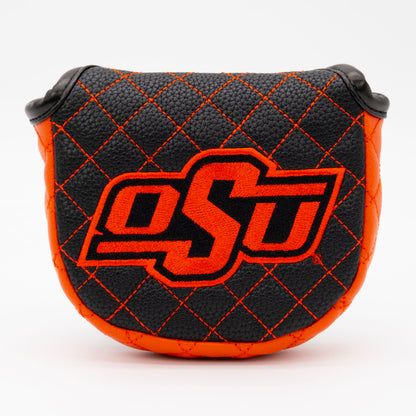 Oklahoma State Cowboys Solid Quilted Mallet Putter Cover, front view