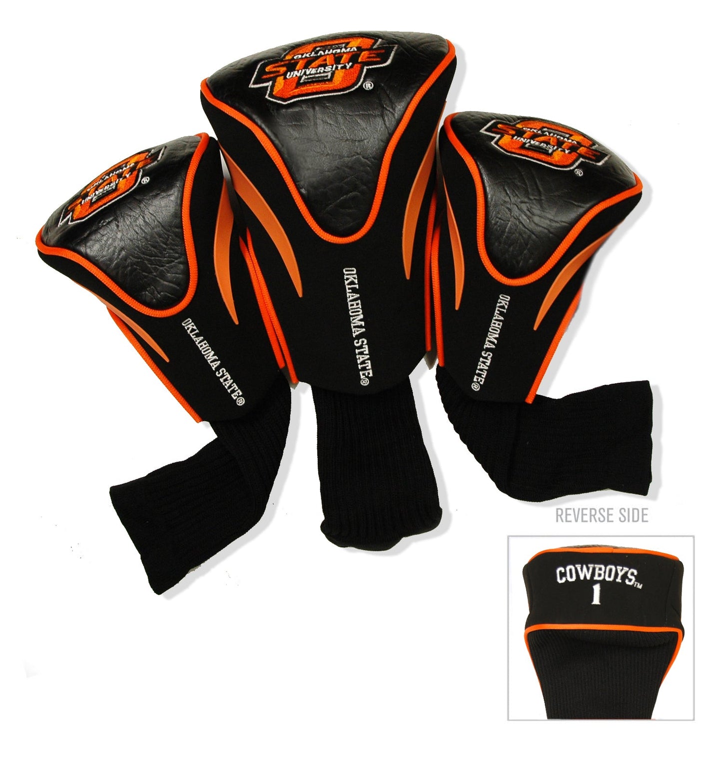 Oklahoma State Cowboys 3 Pack Contour Sock Headcovers - Club Rehab