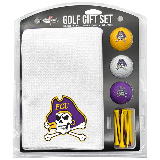 East Carolina Pirates White Microfiber Towel Golf Gift Set - Club Rehab