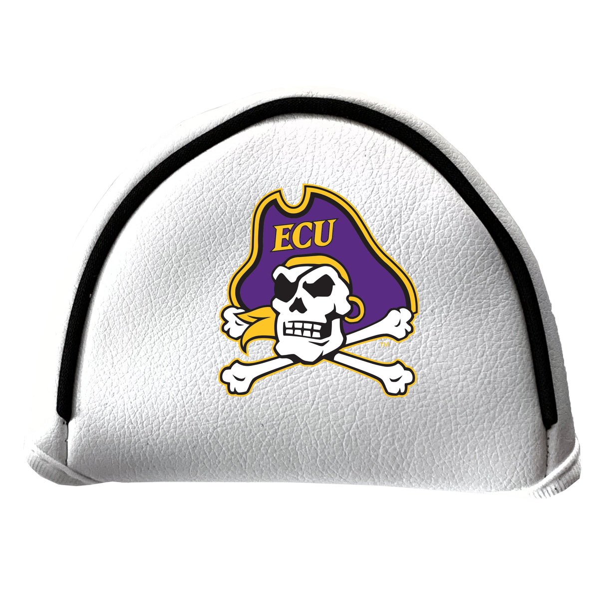 East Carolina Pirates vintage mallet putter white printed golf headcover