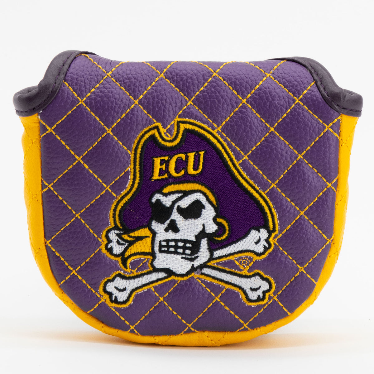 East Carolina Pirates Solid Quilted Mallet Putter Cover, front view
