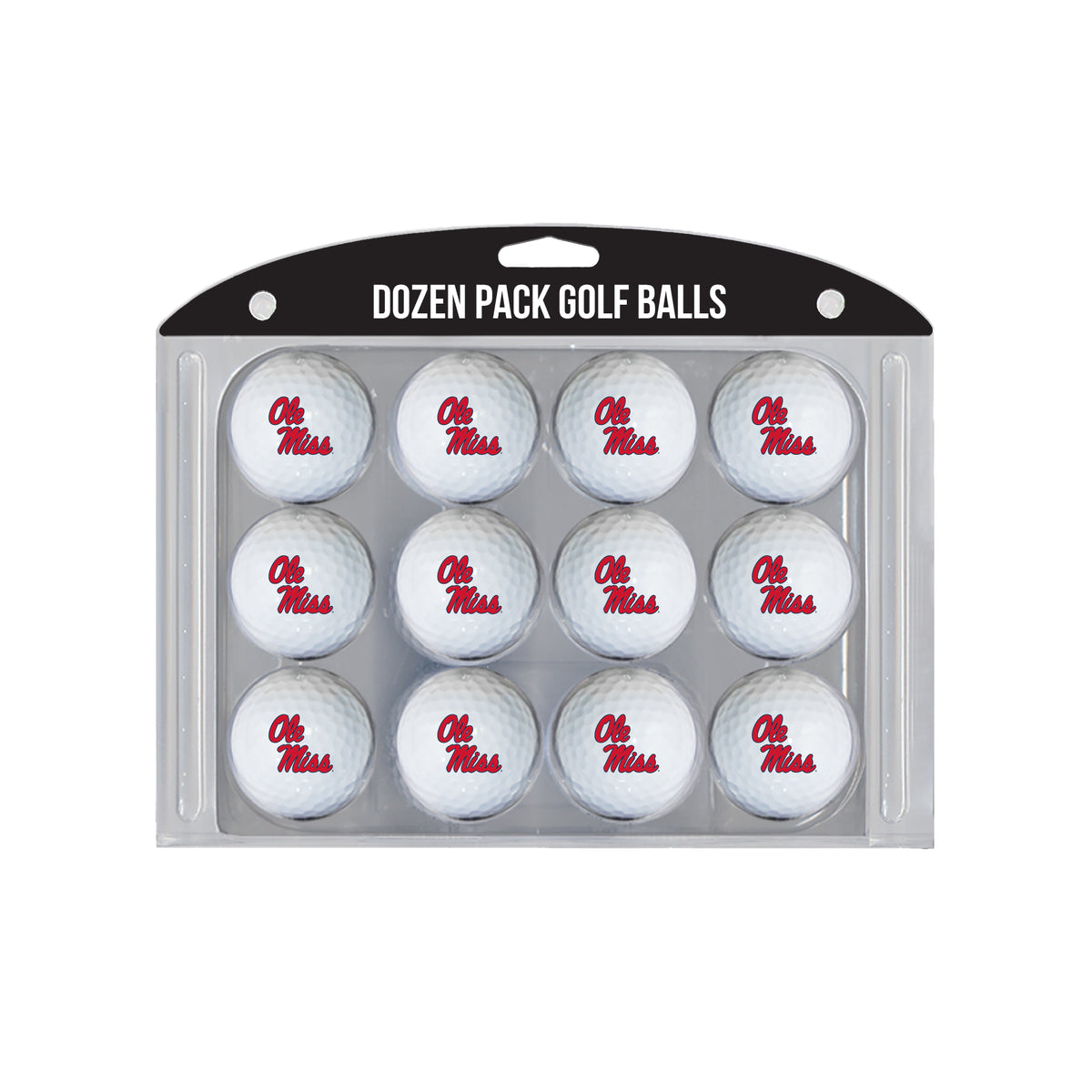 Ole Miss Rebels logo golf balls, 12 pack