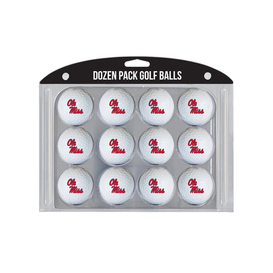 Ole Miss Rebels logo golf balls, 12 pack