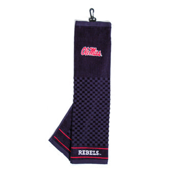 Ole Miss Rebels embroidered golf towel