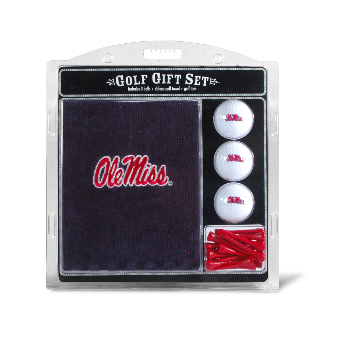 Ole Miss Rebels Embroidered Towel Golf Gift Set