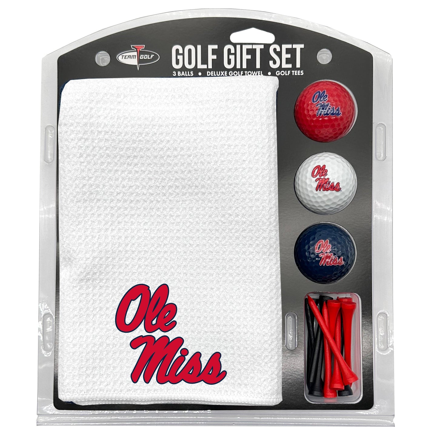 Ole Miss Rebels White Microfiber Towel Golf Gift Set - Club Rehab