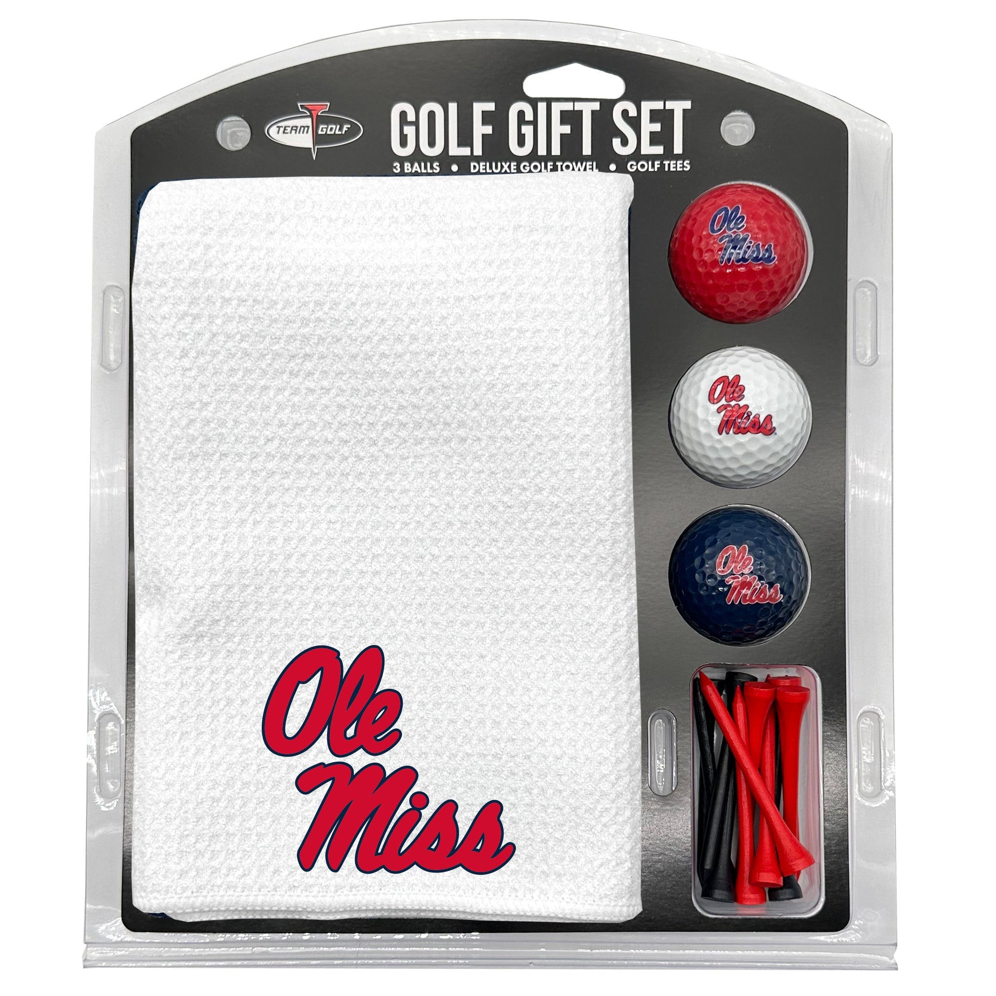 Ole Miss Rebels White Microfiber Towel Golf Gift Set - Club Rehab