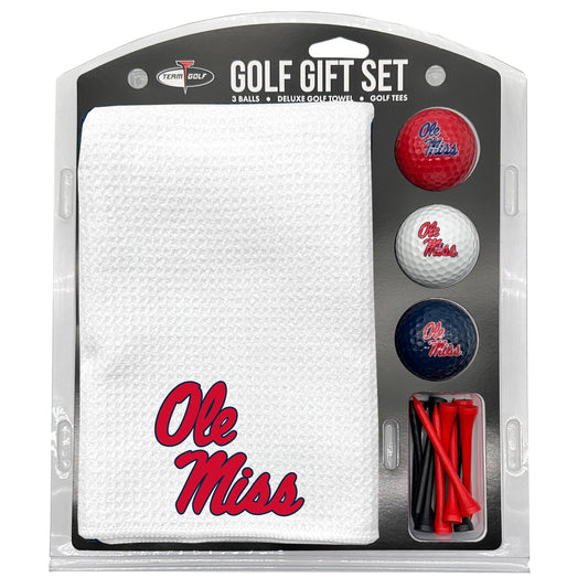 Ole Miss Rebels White Microfiber Towel Golf Gift Set - Club Rehab