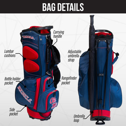 Ole Miss Rebels Fairway Stand Bag - Image 2 - Club Rehab