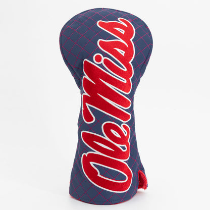 Ole Miss Rebels Solid Quilted Driver Headcover, front view
