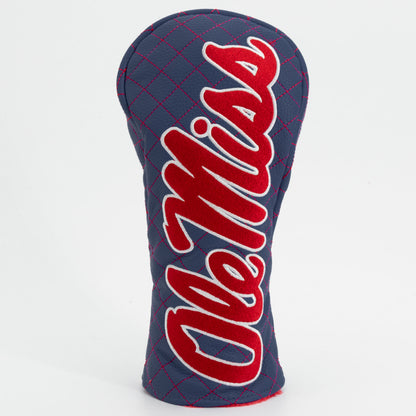Ole Miss Rebels Solid Quilted Fairway Headcover, front view