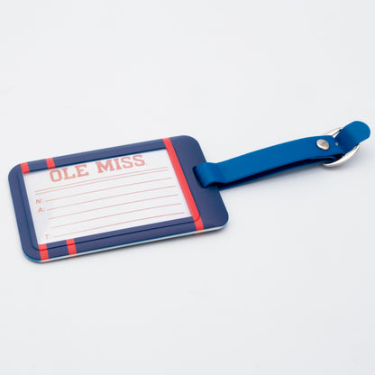 Ole Miss Rebels plastic golf bag tag by Team Golf, product photo 2