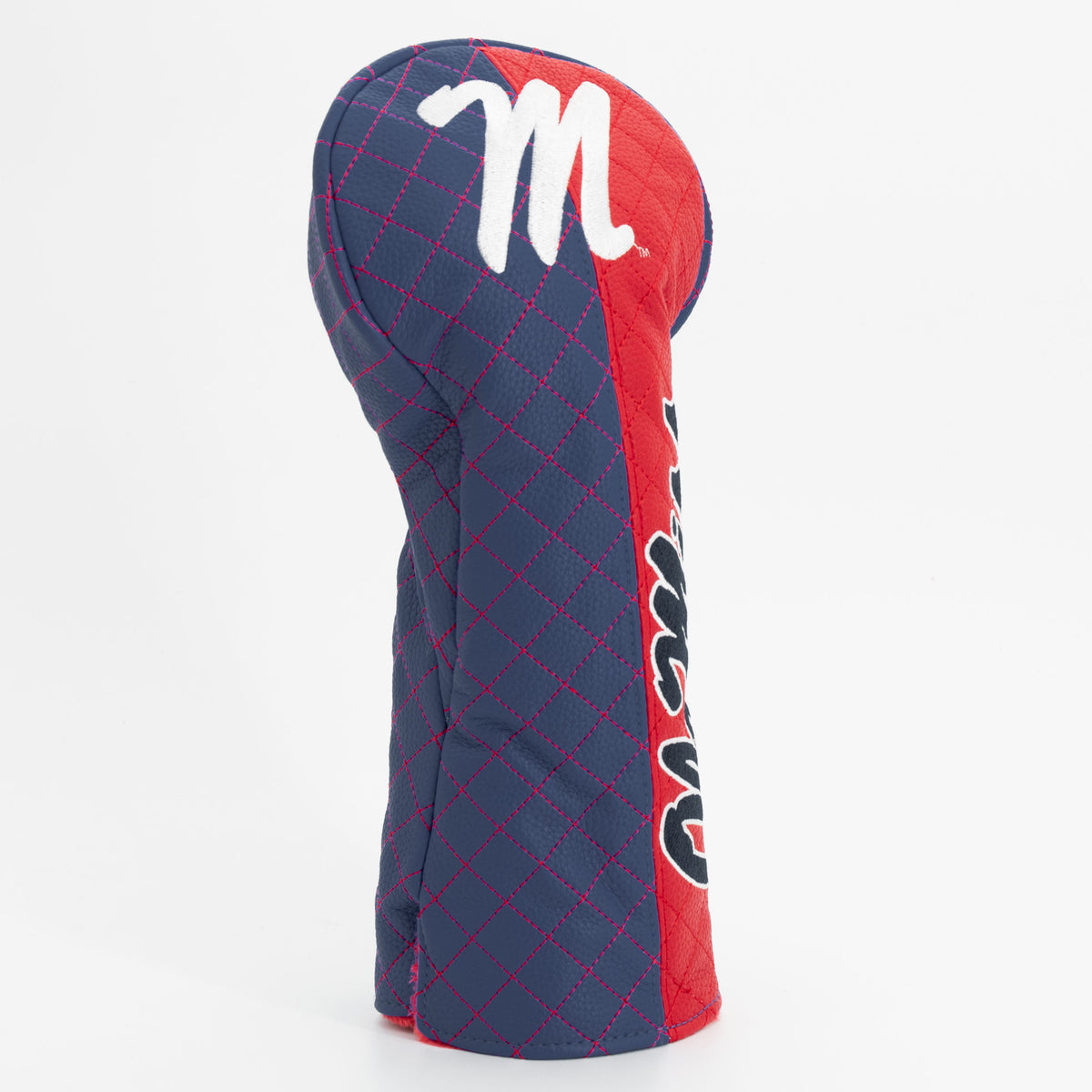 Ole Miss Rebels Split Quilted Driver Headcover, angled view