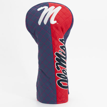 Ole Miss Rebels Split Quilted Driver Headcover, front view