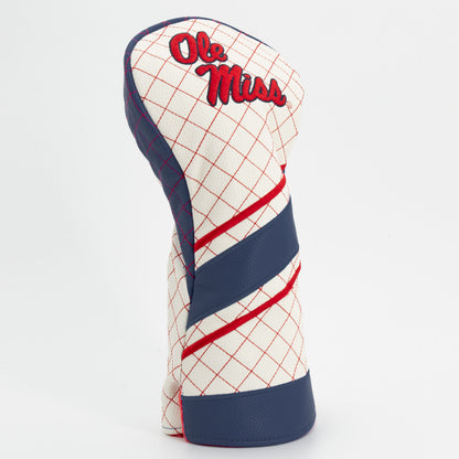 Ole Miss Rebels Striped Quilted Driver Headcover, angled view