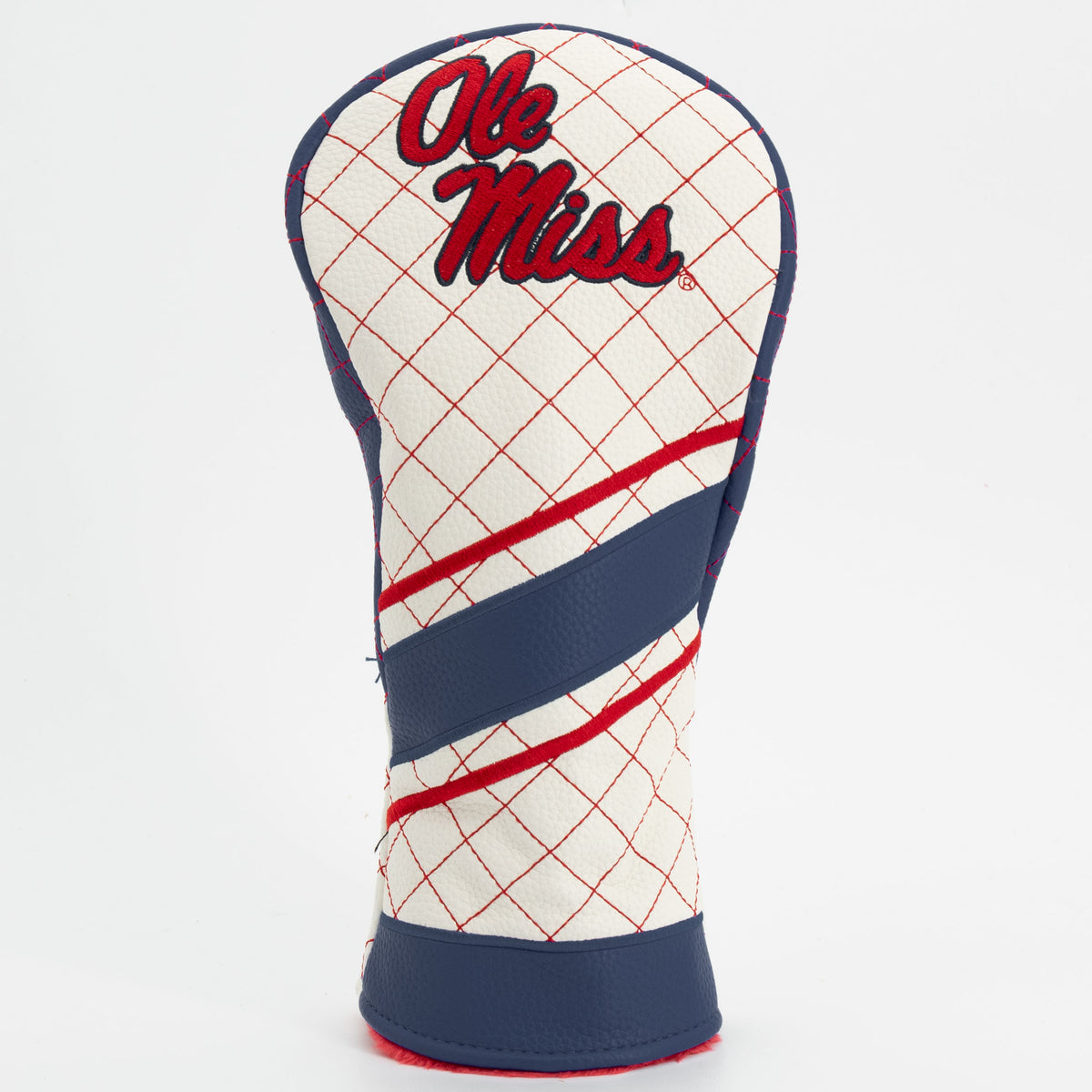Ole Miss Rebels Striped Quilted Driver Headcover, front view