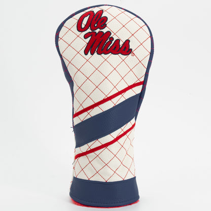 Ole Miss Rebels Striped Quilted Driver Headcover, front view