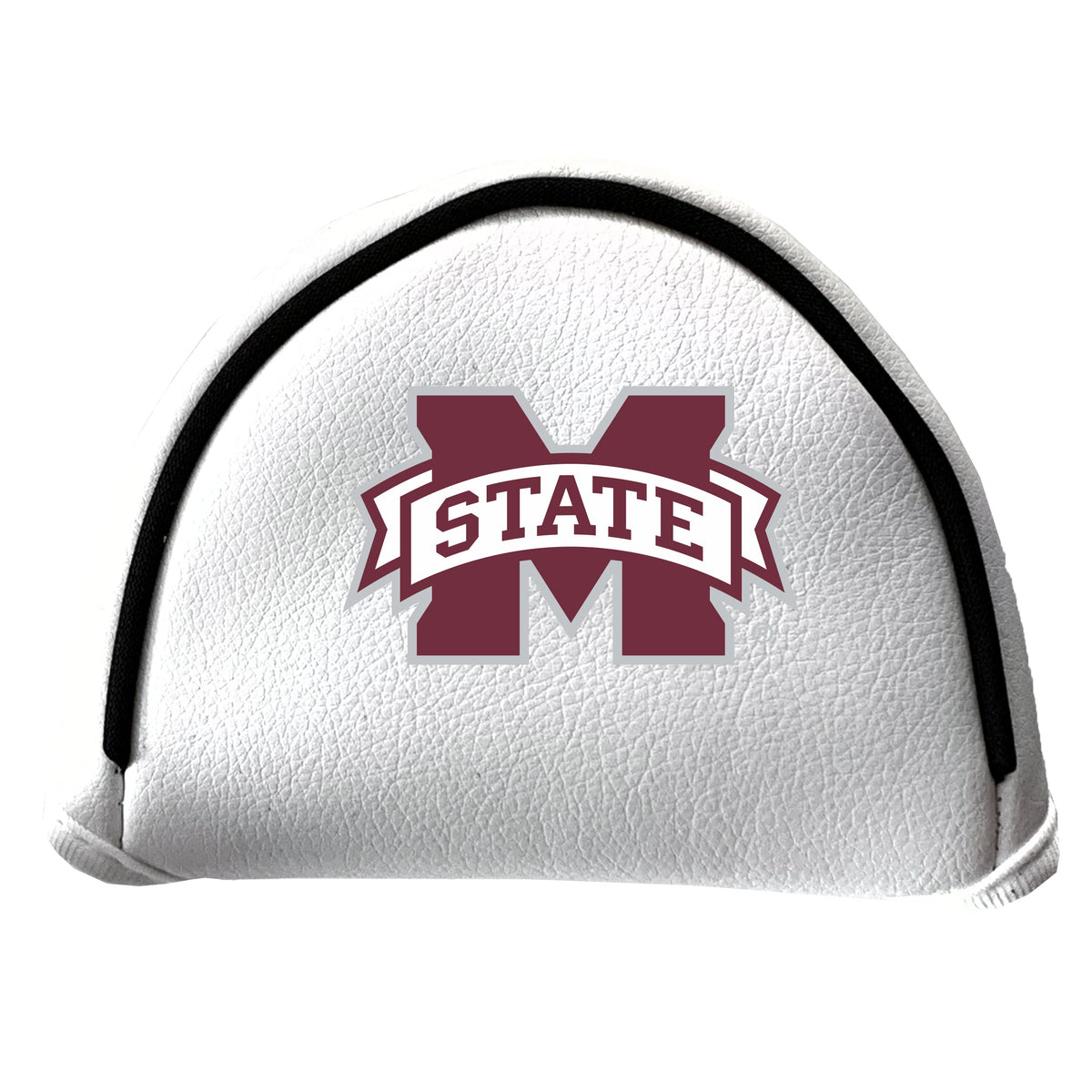 Mississippi State Bulldogs vintage mallet putter white printed golf headcover