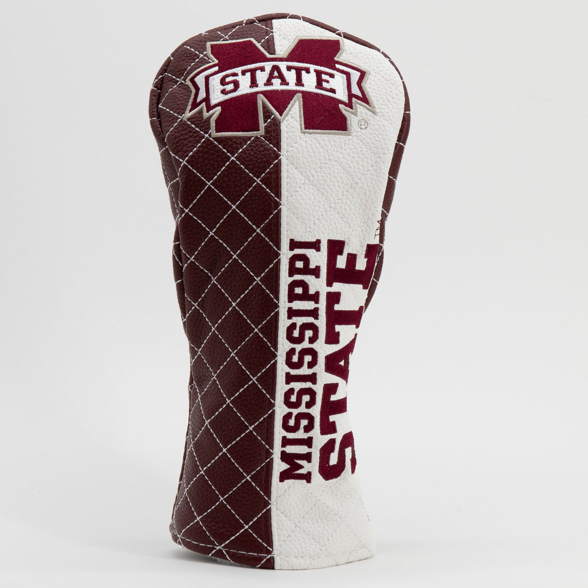 Mississippi State Bulldogs Split Quilted Fairway Headcover, front view