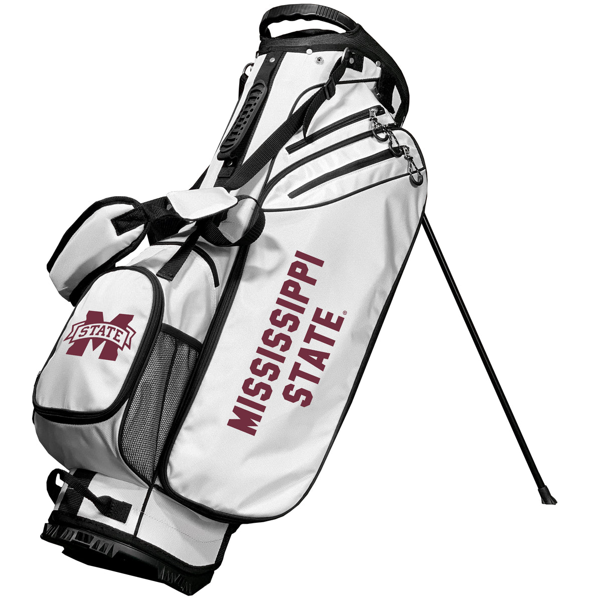 Mississippi State Bulldogs Birdie stand golf bag, White color