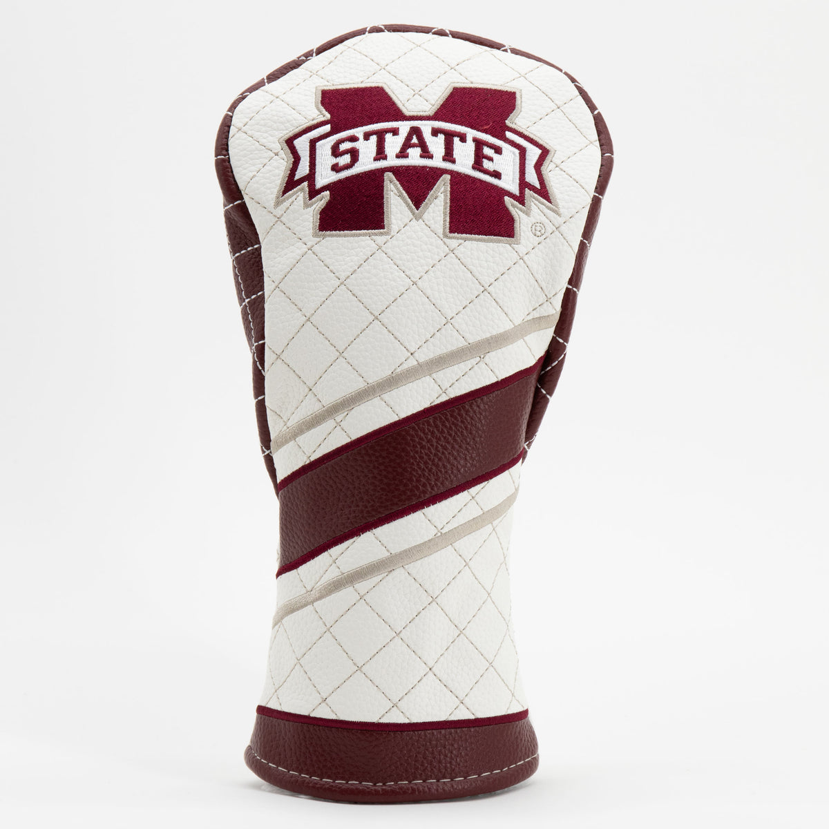 Mississippi State Bulldogs Striped Quilted Fairway Headcover, front view