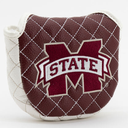 Mississippi State Bulldogs Solid Quilted Mallet Putter Cover, angled view